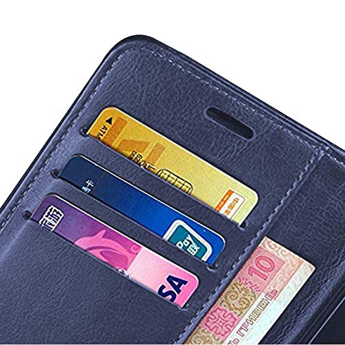 Image of ClickCase Vintage Series for Realme Narzo 20 pro Faux Leather Wallet Flip Case Kick Stand with Magnetic Closure Flip Cover for Realme Narzo 20 pro (Navy Blue)