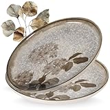 Moritz & Moritz BLOSSOM Piatto da portata grande, 2 piatti in porcellana con diametro di 30 cm e design floreale, perfetto come piatto da portata per preparare i cibi, adatto al microonde e alla