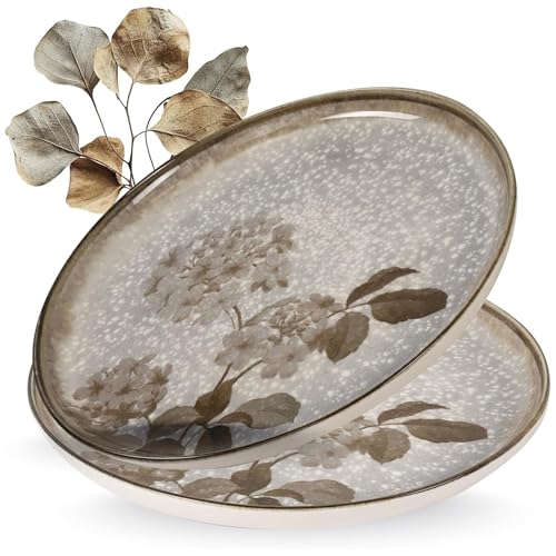 Moritz & Moritz BLOSSOM Lot de 2 grandes assiettes de service en porcelaine, diamètre 30 cm, design floral, parfaites comme plateau de service pour présenter...