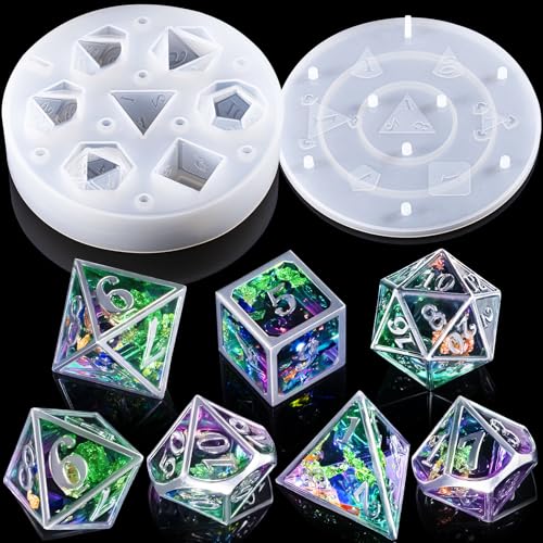 LETS RESIN Upgraded Large DND Silicone Molds for Resin with 7 Cavities