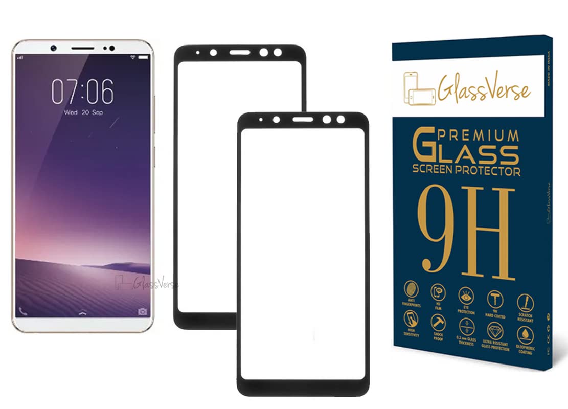 GlassVerse Anti-Shatter Tempered Glass For Vivo V7 (Pack Of 2) with Free Installation Kit. Full screen Coverage. Free Replacement If Received Damaged - 5.7 inch (B0BQG65SDG) Amazon Price History, Amazon Price Tracker