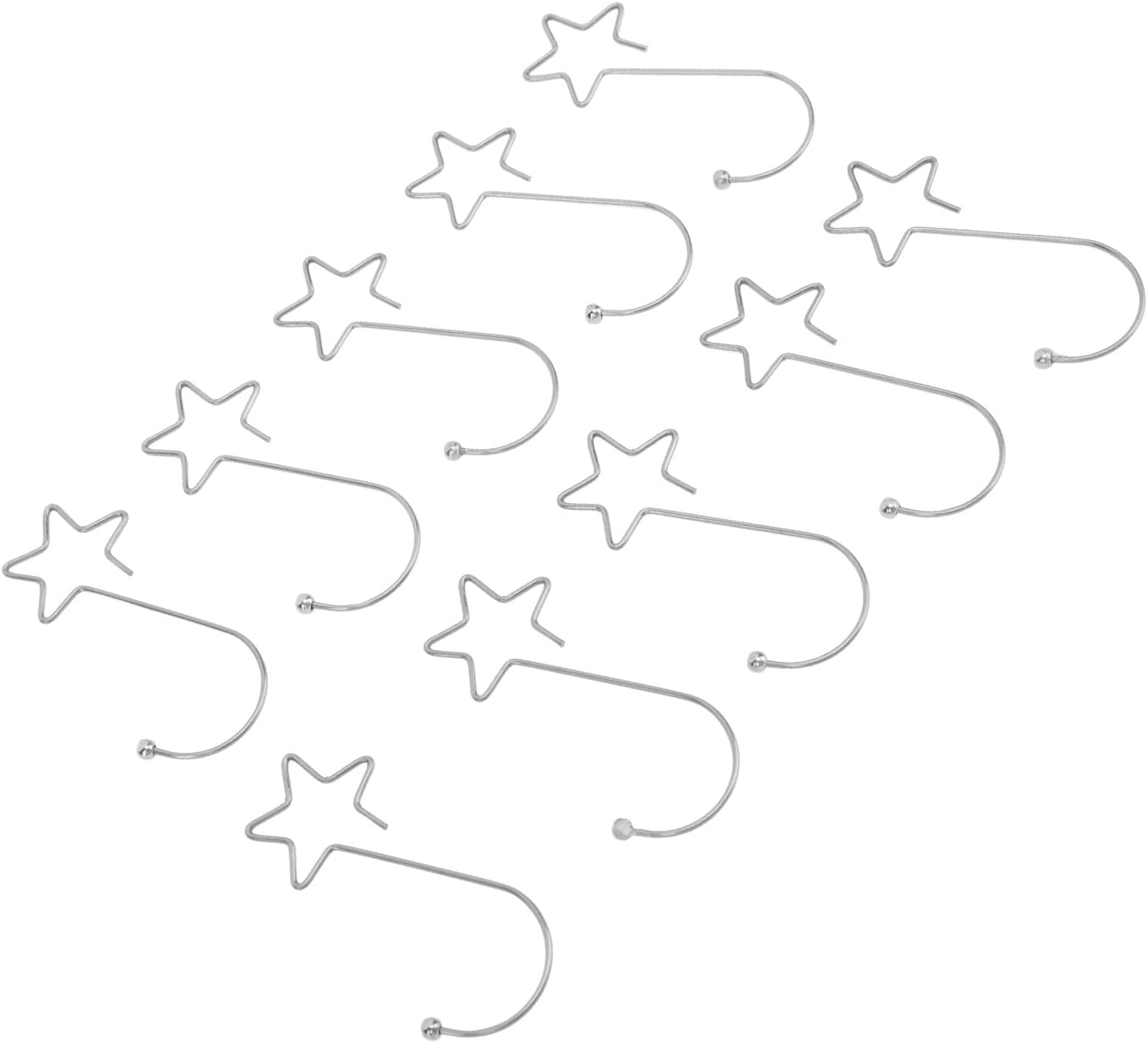 120pcs Star Shaped Christmas Tree Hooks Stainless Steel Decoration Hangers for Easter Halloween Party