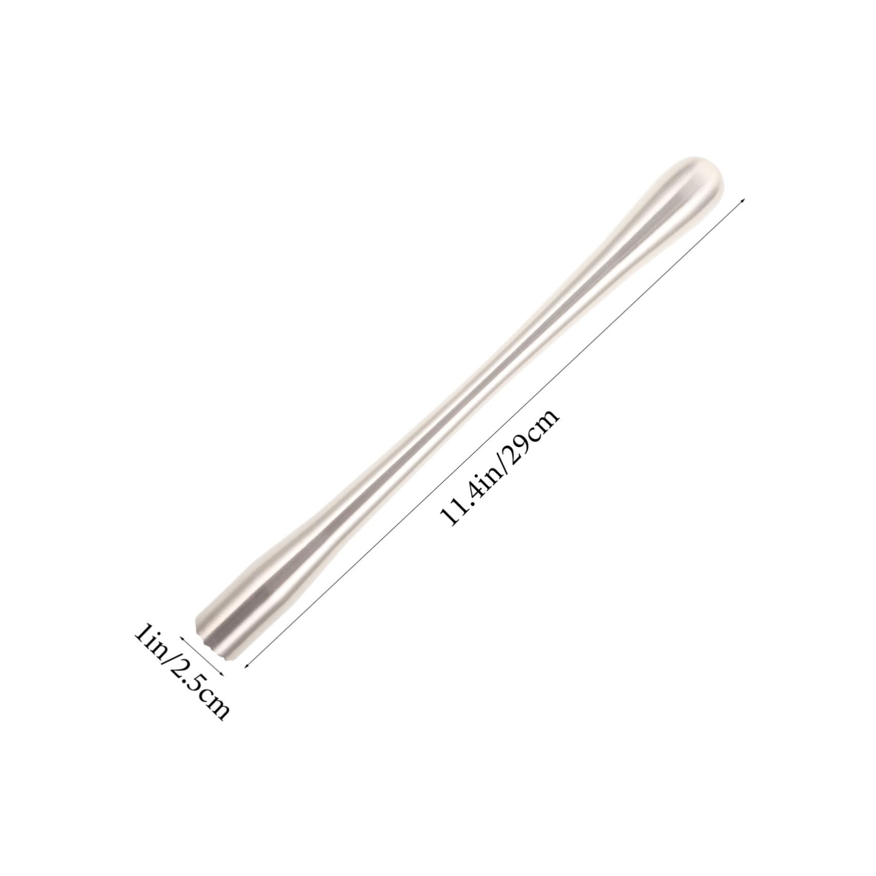 GRIRIW Stainless Steel Popsicles Cocktail Muddler Mint Muddler Fruit Muddler for Drinks Grinding Rod Bar Supplies Drink Muddler Mojito Muddler Long Handle Muddler Blender for Fruit Silver