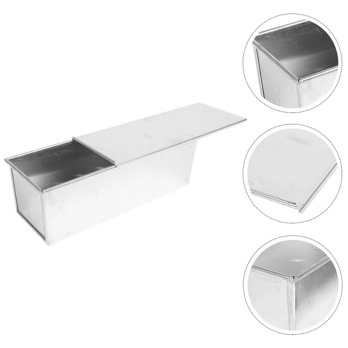 Backform für Brotkasten aus Aluminiumguss Stabile Metall Kastenform mit Deckel Toastform zum Backen von Sandwichbrot und Kuchen im Ofen