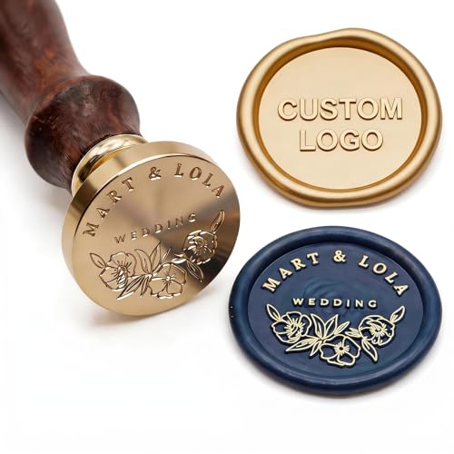 Custom Wax Seal Stamp Personalized Wax Seal Stamp with Your Design/Logo/Text for Wedding Invitations Gift Wrapping Envelopes Fabric Glass Party Favors