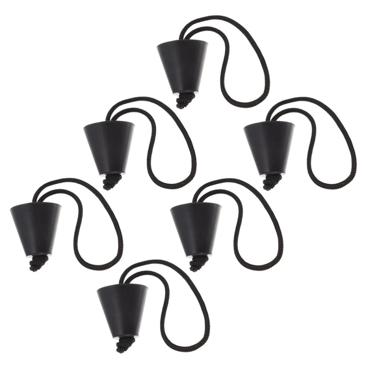6pcs Silicone Kayak Drain Hole Stoppers Black Universal Scupper Plugs