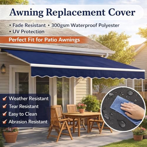 Toile de rechange pour auvent rétractable imperméable - Bâche de protection extérieure - 4