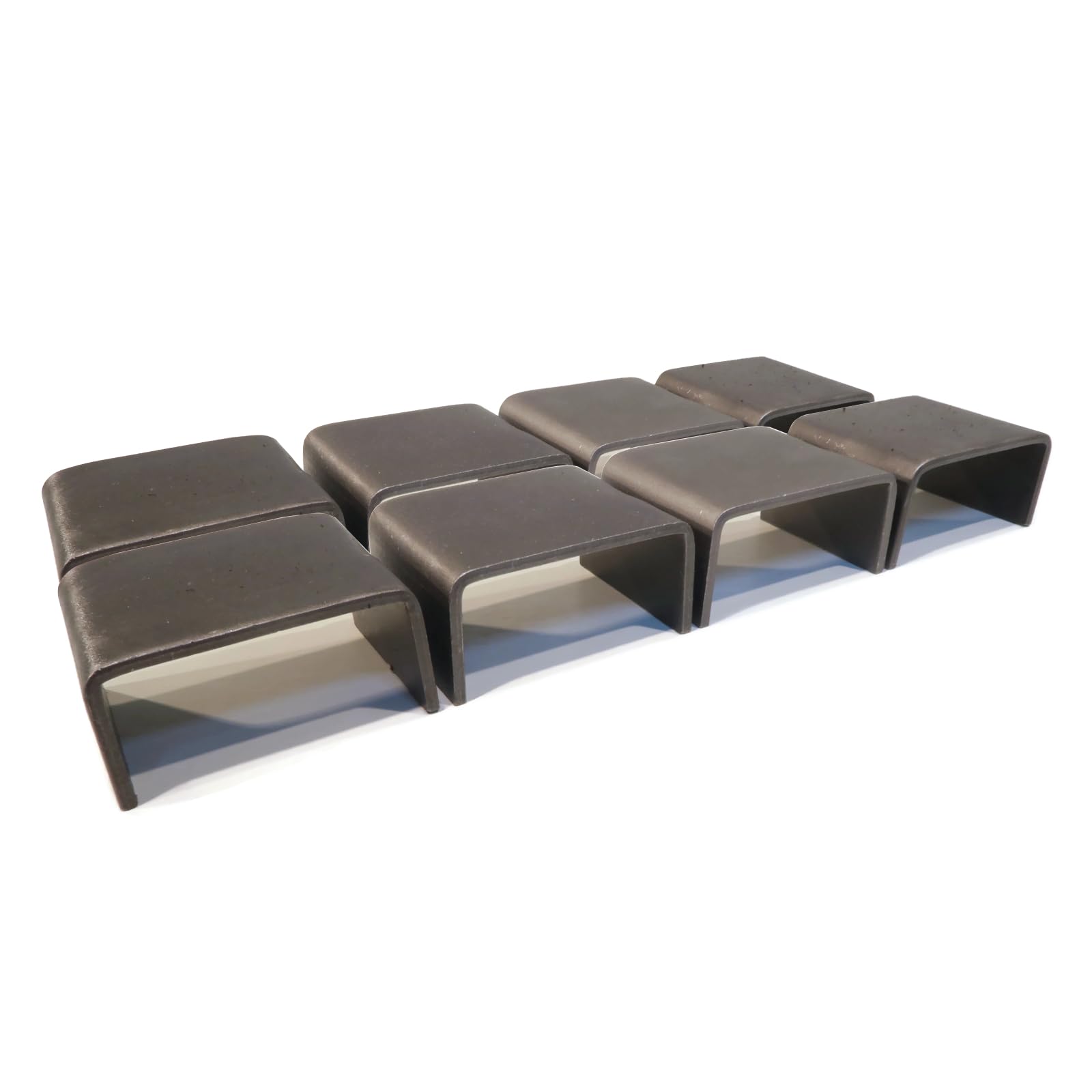 The ROP Shop | Pack of 8-2x4 Raw Steel Weld-On Stake Pocket Brackets for Curt 83072 Trailers
