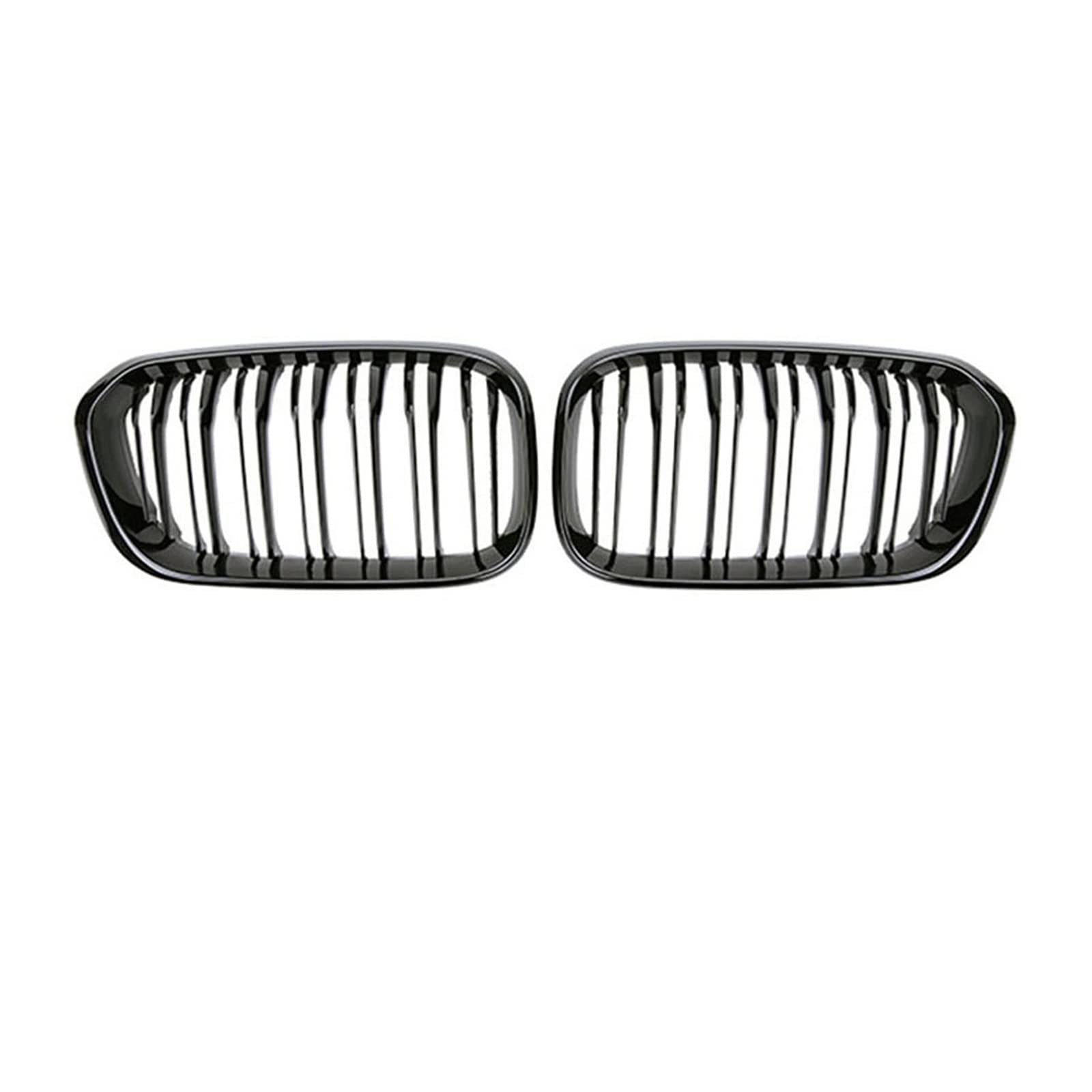 TOPTHAN Adatto per BMW Serie 1 F20 F21 2015 2016 2017 2018 2019 griglia griglie rene anteriore griglia NIERE nero lucido radiatore anteriore doppia nervatura griglia sinistra destra