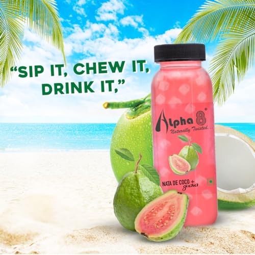 Image of ALPHA 8 Natural Energizer & Immunity Booster, Healthy Juice, High Fiber, Real Natural Taste Juice (Mix (Combo), Pack of 24)