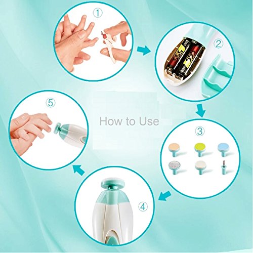 Jaybva JB-K-M2 Baby Nail File Electric Nail Trimmer - Jaybva Safe Baby Nail Clippers Cutter For Newborn Children Toddlers Kids thumb #6