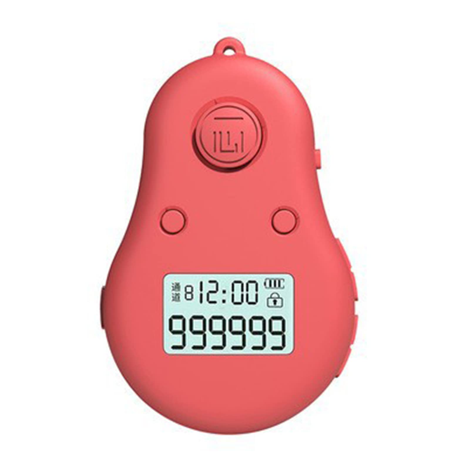 Buxuaaaa Red Upgraded Electronic Finger Counter With Amazing Sound & Time Function Electronic Digital Display Finger Hand Tally Count Tasbeeh Counter Digital Tasbeeh With Amazing Sound & Time Function Display Hand