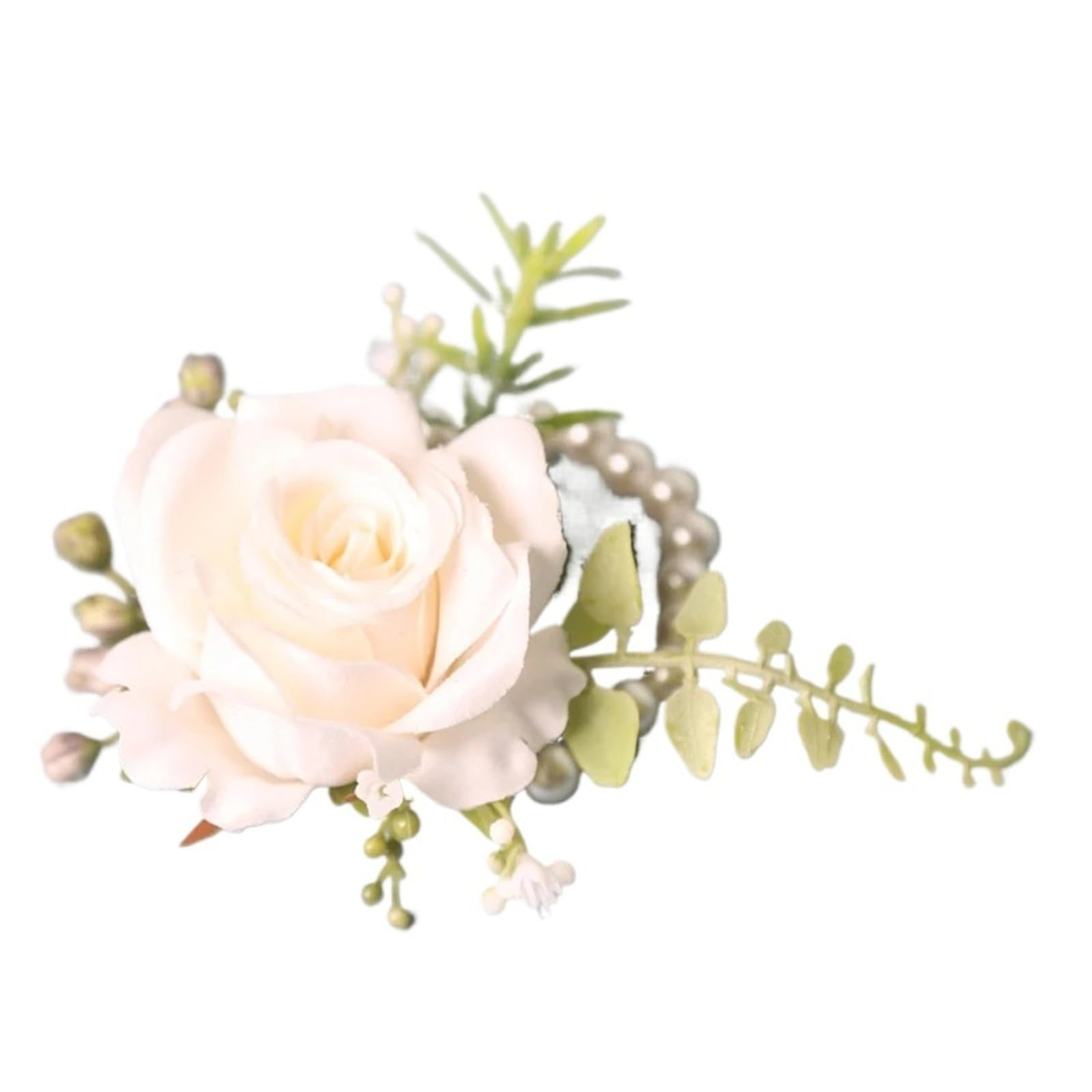 MQFBNNP Wedding boutonniere Groom Boutonniere Flowers for Mensuit Artifical Roses(Wrist Corsage)