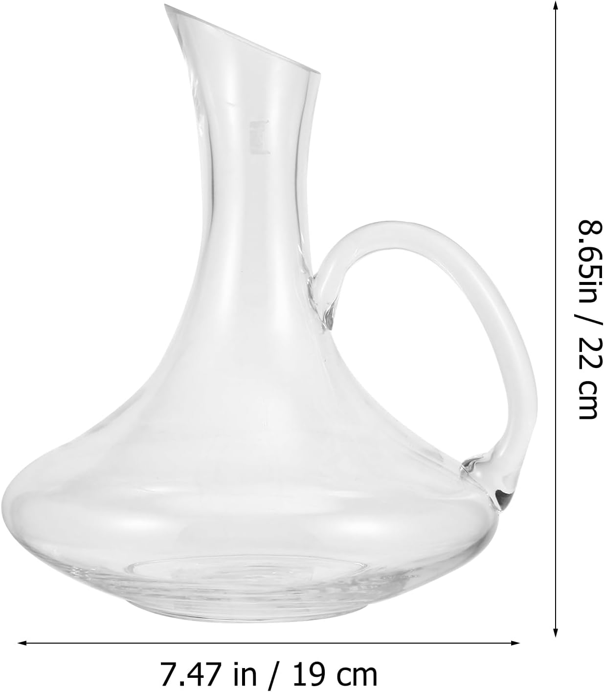 1 Pc 1500 Whiskey Wine with Handle U Shape Wine Decanter Hand Blown Red Wine Decanter Pitcher -proof Drink Bottle Multipurpose Glass