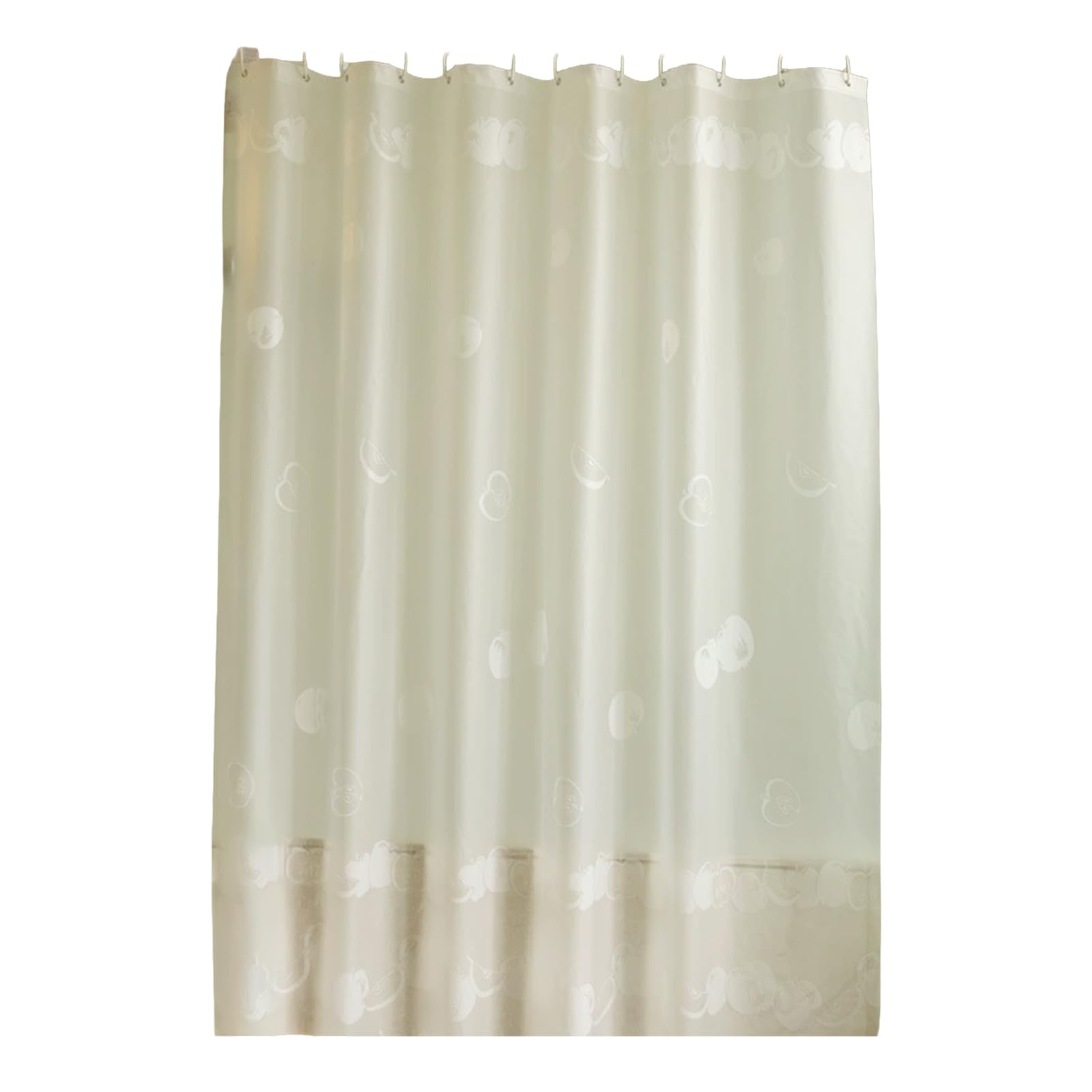 bayicie Translucent Shower Curtain Liner, PEVA Plastic Shower Liner, Waterproof Bathroom Curtain with Hooks for Bath Tub