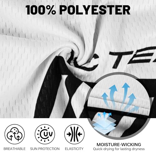 SIKLIN Rennrad Trikot Kurzarm Herren Set, Fahrradbekleidung Herren mit 5D-Gelpolster, Fahrradtrikot mit 5 Taschen Sommer