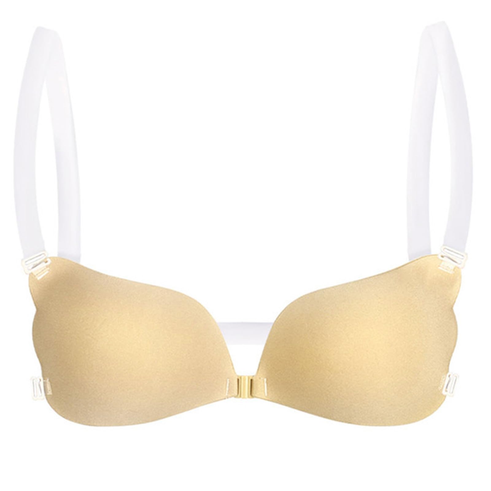Slxlyh Unisex Wings Front Buttonf Sticky Bra Adhesive,Strapless, Backless Silicone,Sticky Push-Up & Nipple Pasties For Women Girls Invisible Breast Lift Tape Adhesive Sticky Push Up Bra
