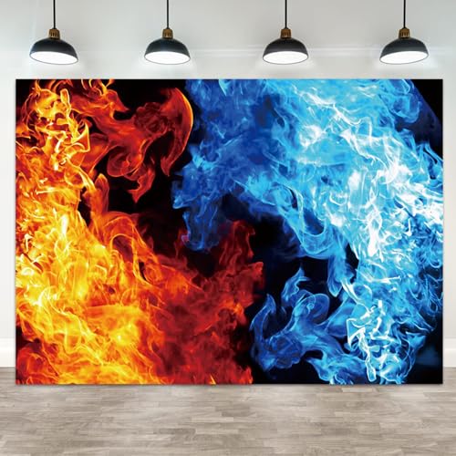 Fondo fotográfico vinílico 7x5ft Ice and Fire miniatura 1