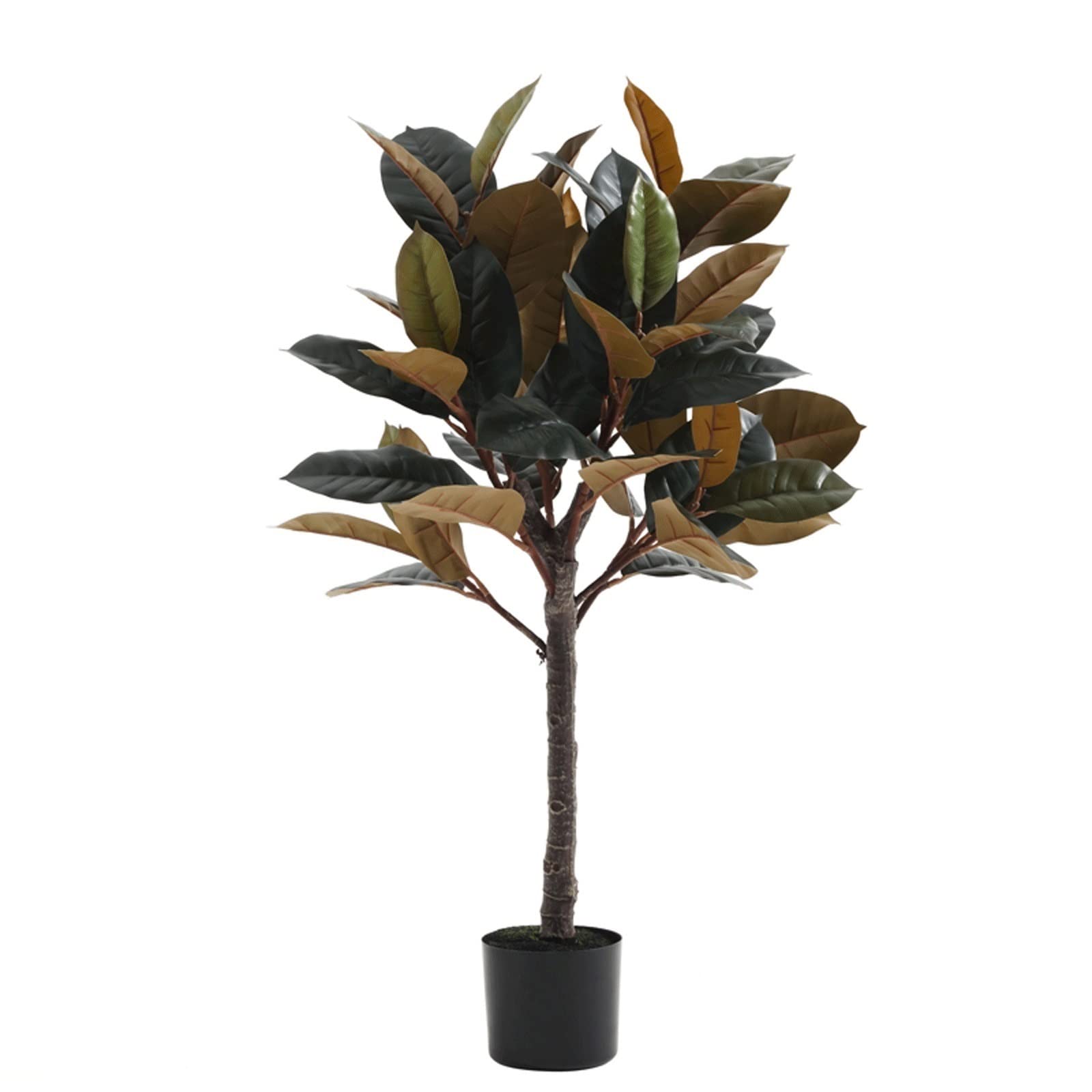 Piante artificiali da interno 39 pollici albero artificiale foglia densa albero di gomma artificiale artificiale in vaso albero ornamentale camera negozio decorazione finestra pianta finta,