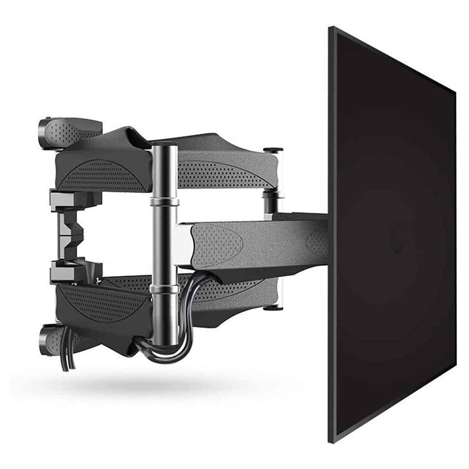 Support TV mural rétractable pour éliminer les reflets et gagner de l'espace