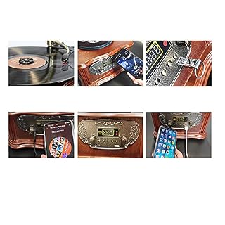 ASDNN Platine Vinyle Tout en Un phonographe Vintage, Tourne-Disque rétro, Gramophone nostalgique, pour LP avec Corne de… - Les Beatles, Paul McCartney, John Lennon, RIngo Starr, George Harrison ASDNN Platine Vinyle Tout en Un phonographe Vintage, Tourne-Disque rétro, Gramophone nostalgique, pour LP avec Corne de… – Image 4