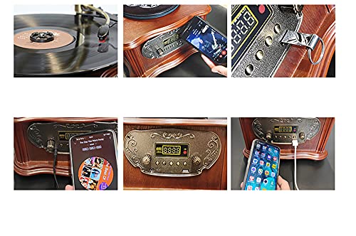 ASDNN Platine Vinyle Tout en Un phonographe Vintage, Tourne-Disque rétro, Gramophone nostalgique, pour LP avec Corne de… - Les Beatles, Paul McCartney, John Lennon, RIngo Starr, George Harrison ASDNN Platine Vinyle Tout en Un phonographe Vintage, Tourne-Disque rétro, Gramophone nostalgique, pour LP avec Corne de… – Image 5