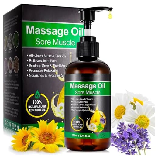 Aceite de Masaje para Aliviar el Dolor de las Articulaciones, Calentar, Relajar, Masajear, Aceite Corporal Hidratante de Lavanda y Menta, para Masaje Cuerpo Completo y Dolor Muscular Unisex 250ML
