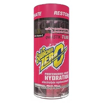 Sugar Free Sports Drink Mix Powder 0.11 oz, Strawberry-Lemonade, Pk10