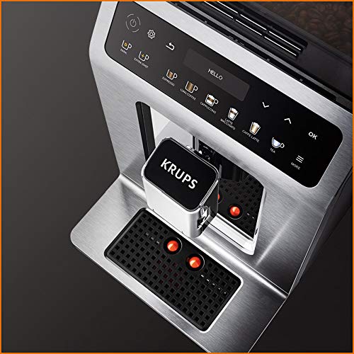 Krups Evidence Plus Kaffeevollautomat mit Milchschlauch, 19 Getränke, 2-Tassen-Funktion, Farbdisplay, Kaffeemaschine, TÜV-Siegel, Silber, EA894T10 – Bild 6
