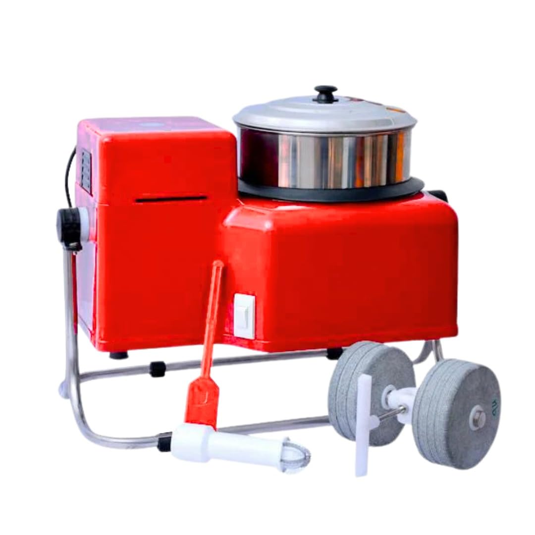 KRN Premium 2 Litre Tilting Wet Grinder for Home Use – Compact Domestic Tilting Grinder | Table-Top Wet Grinder | Ideal for Grinding Spices, Lentils, Grains & Coconut Paste (Red)-image-2