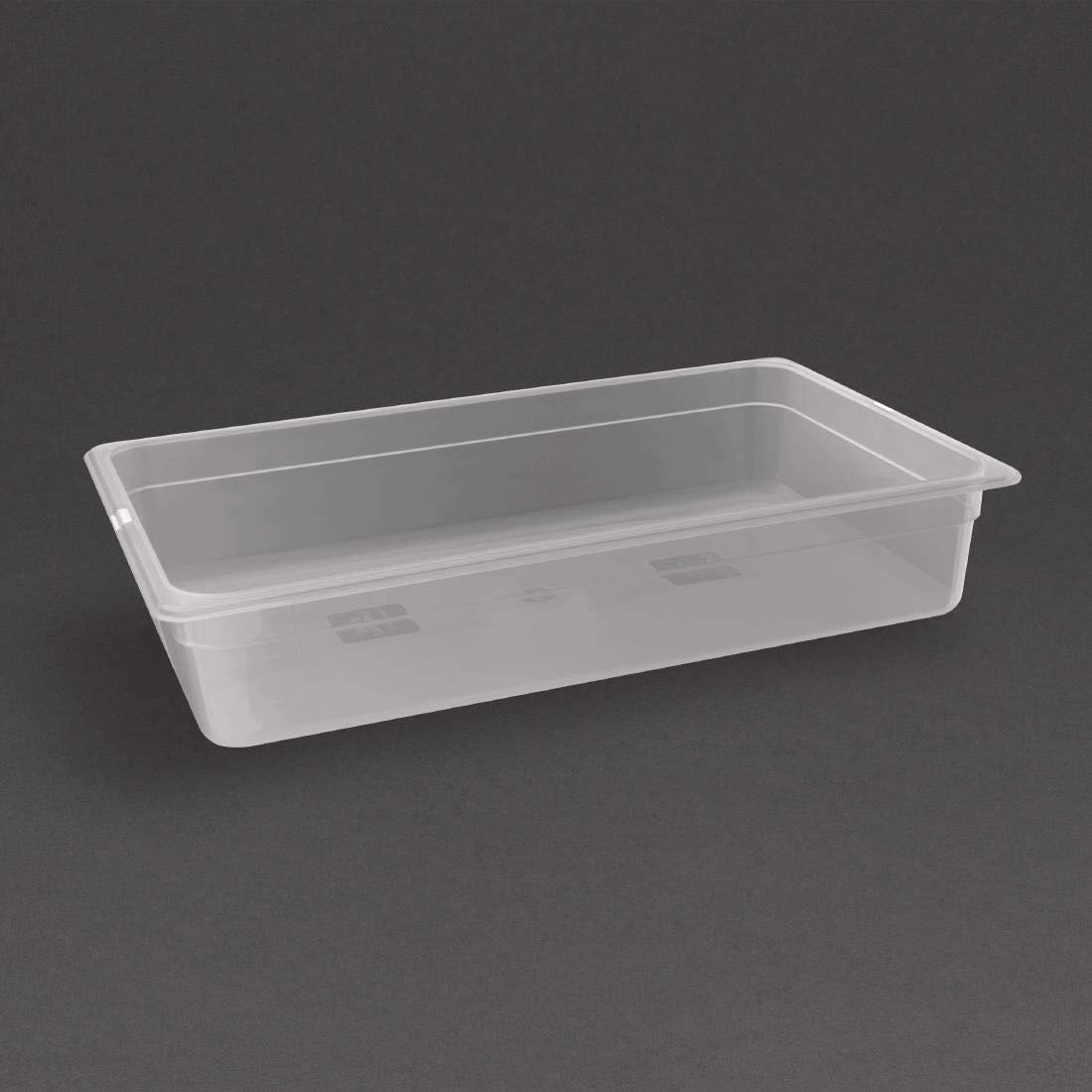 Nisbets Essentials Conteneur Gastronorm 1/1 en polypropylène transparent – Durable et facile à nettoyer – Passe au congélateur – 13 L – H100 x L530 x P325 mm