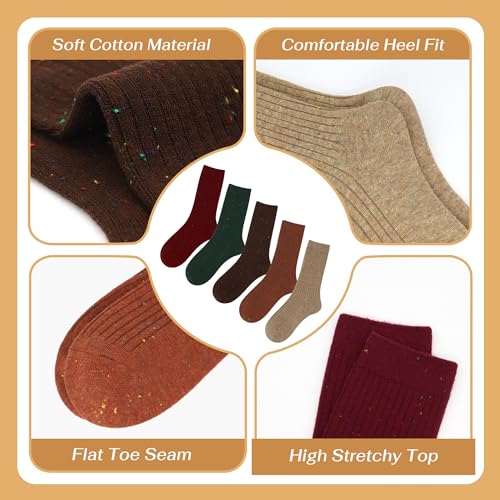 SERISIMPLE Kids Crew Socks Colorful Cute Thin Cotton Casual Mid-Calf Ribbed Sock Fashion Vertical Stripe Boy Girls 5 Pairs2