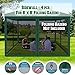 BenefitUSA Replacement Mosquito Netting for 8' x 8' Gazebo, Zippered Mesh Sidewalls Only, Pack of 4 (8' L X 6' W for 8' x 8' Gazebo, Green)