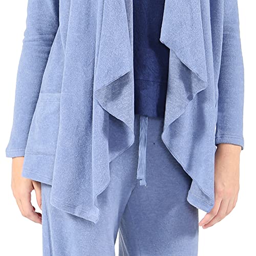 Image of LA CERA Women's Open Front Casual Long Sleeve Knit Classic Sweaters Comfortable Brushed Cascase Cardigan