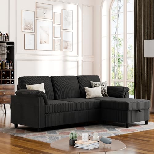 Vongrasig Convertible Sectional Couches, 3 Seat L Shaped...