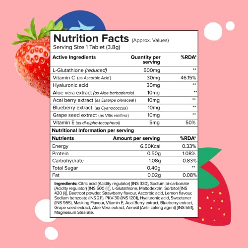 Image of PLIX - THE PLANT FIX Skin Hydration Combo - Hyaluronic Acid And Skin Glow Glutathione 15 Effervescent Tablets Supports Skin Elasticity, Firmness And Dewy Skin, 2 count, 15 capsules