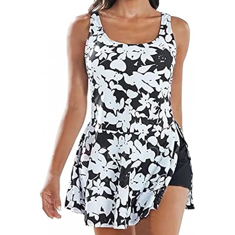 Wsqalllife Floral Print Plus Size Tankini Cover