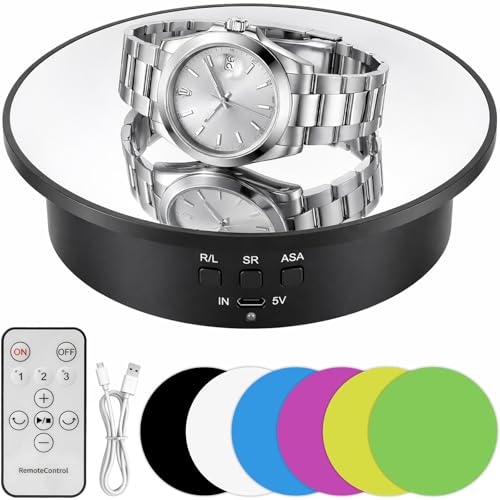 Plateau tournant électrique de 25 cm rotatif à 360° avec charge de 8 kg pour vidéo