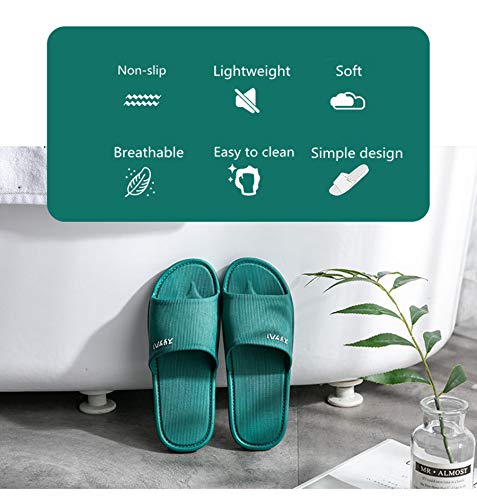 Shower Slipper, Women/Men's Slippers,Bathroom Non-Slip Slippers, Pool Slides Open Toe, Shower Shoes, Toilet Slippers, Indoor Home House Sandal (6-7Women, Pink)2