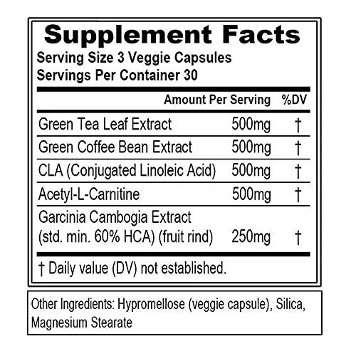 Evlution Evl Metabolic Energy Supplement - Multipurpose Herbal Metabolic Support With Invigorating Green Coffee Bean Extract - Leanmode Green Tea And Garcinia Cambogia Capsules - 30 Servings #TOP1