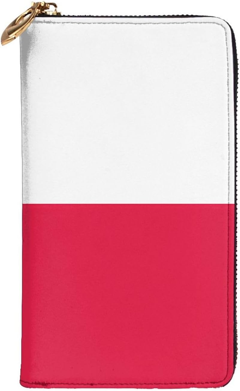 Polish flag Women's wallet, clutch wallet, with zipper, large capacity.