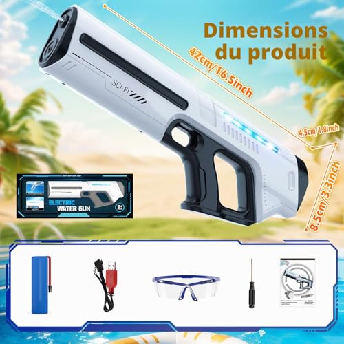 Pistolet à eau électrique sans pompage manuel pour éviter la fatigue des enfants
