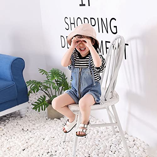Techcity Boys Girls Slide Sandals Soft Cork Footbed Flat Sandals Leather Summer Shoes For Toddler Little Kids Adjustable Strap Slippers thumb #1
