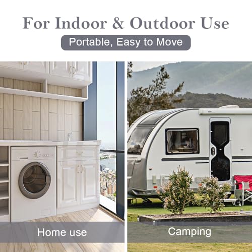 Bobikuke Klappbarer Wäscheständer mit 4 Kleiderbügel, ausziehbar Wäscheständer 3 Ebenen für drinnen und draußen, 73 x 35.5 x 105 cm - Weiß