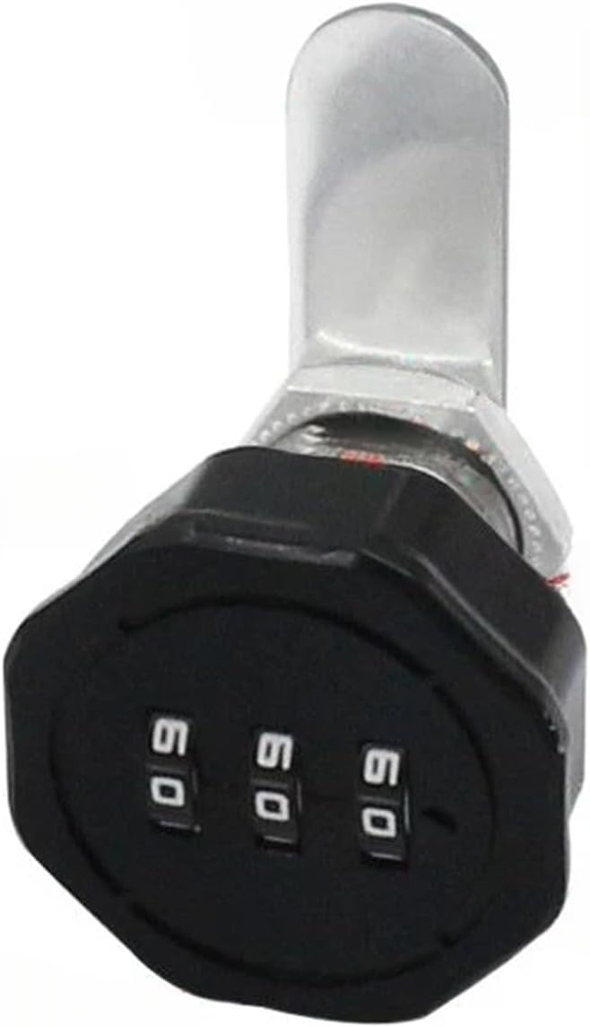 Zinc Alloy Password Mailbox Lock Single and Double Door Universal File Cabinet Furniture Turn Tongue Locker D(Silver)