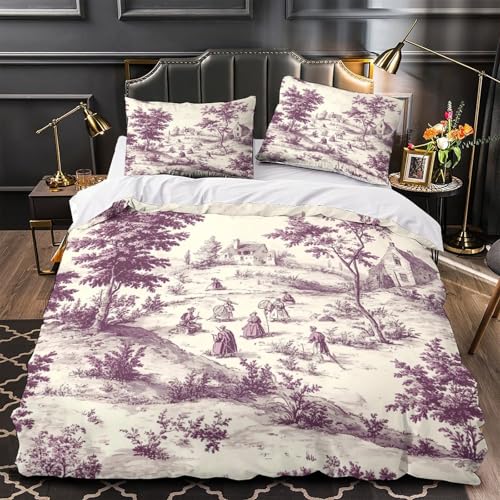 Parure de lit 3D microfibre douce et durable anti-plis - 2