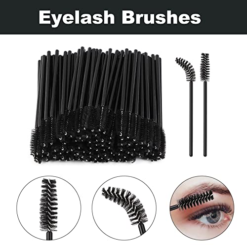 175 Pieces Lash Packaging Wholesale, Include 30 Empty Eyelashes Packaging Box, 30 False Lash Trays, 15 Eyelash Tweezers And 100 Eyelash Brush Mascara Wands Disposable (Black) #TOP6
