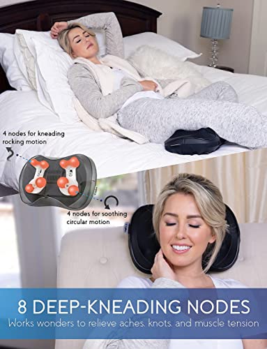 Zyllion Zma-28 Shiatsu Neck Massager And Zma-25 Shiatsu 8 Node Pillow Massager Bundle (Black) #TOP5