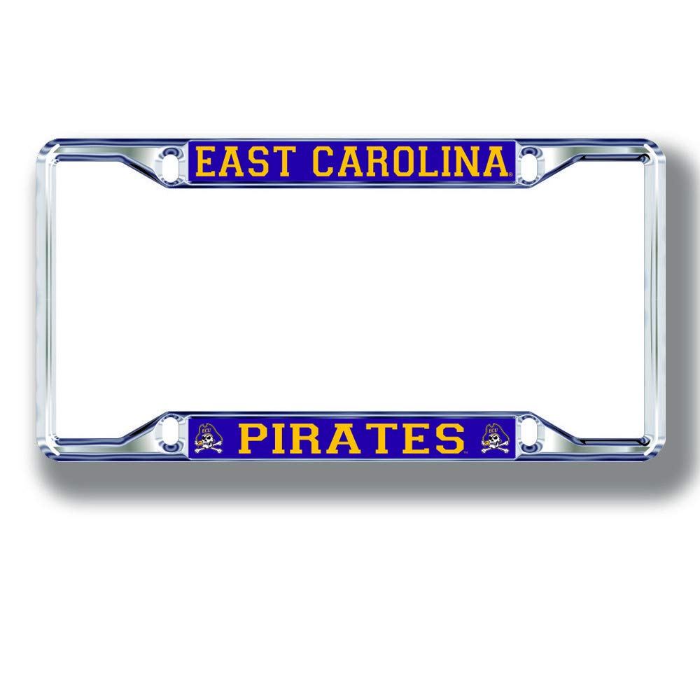 NCAA License Plate Frame Silver