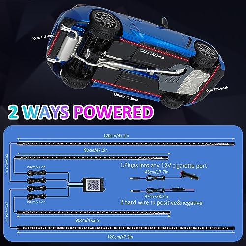 Yuguang RGB CAR UNDERGLOW-01 4Pcs Underglow Kit For Car, App & Remote Control Multicolor Car Underglow Light Kit Music Sync Rgb Underbody Strips Light Waterproof thumb #2